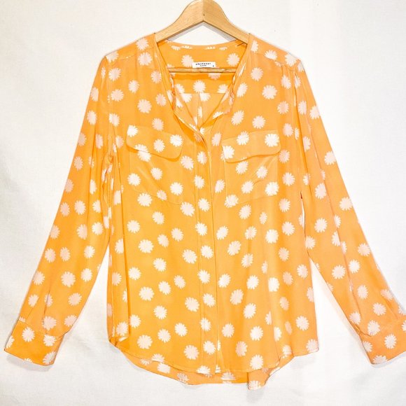 NWT Equipment Silk Blouse in Peach Floral Print - Picture 1 of 10